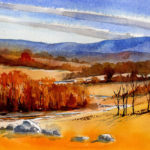 Fall Landscape Scene - Watercolor Painting Lesson