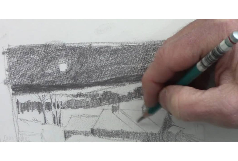 Creating A Value Sketch For A Winter Night Landscape Painting