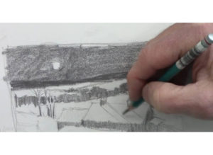 Creating A Value Sketch For A Winter Night Landscape Painting