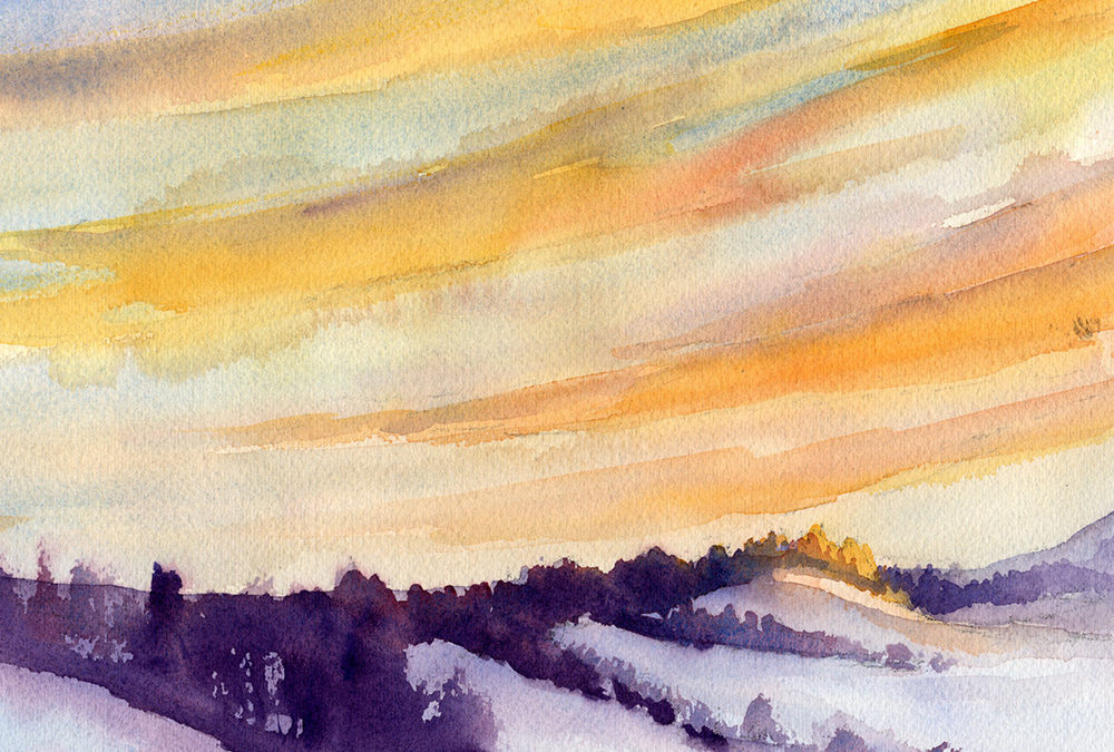 Morning Sky And Clouds – Watercolor Painting Lesson