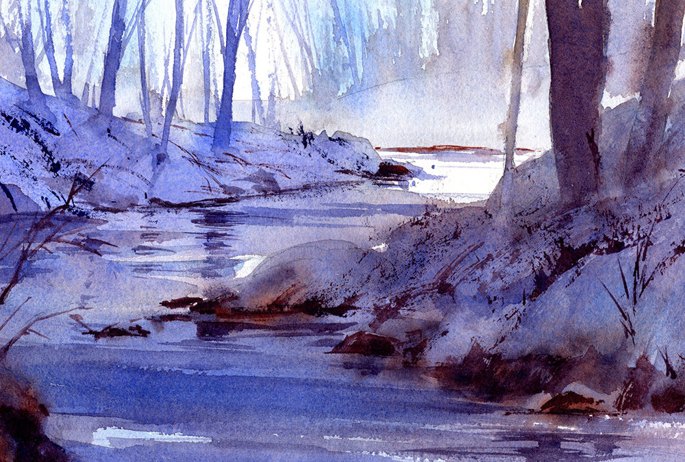 Painting The Winter Landscape, How To Paint A Winter Landscape In Watercolor