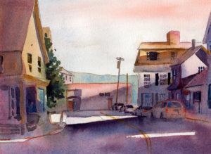 Painting A Street Scene With One Point Perspective