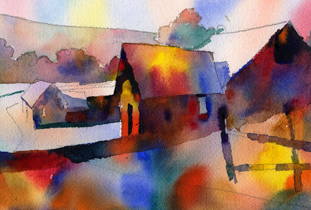 Watercolor Wet In Wet Color Patch Painting Lesson