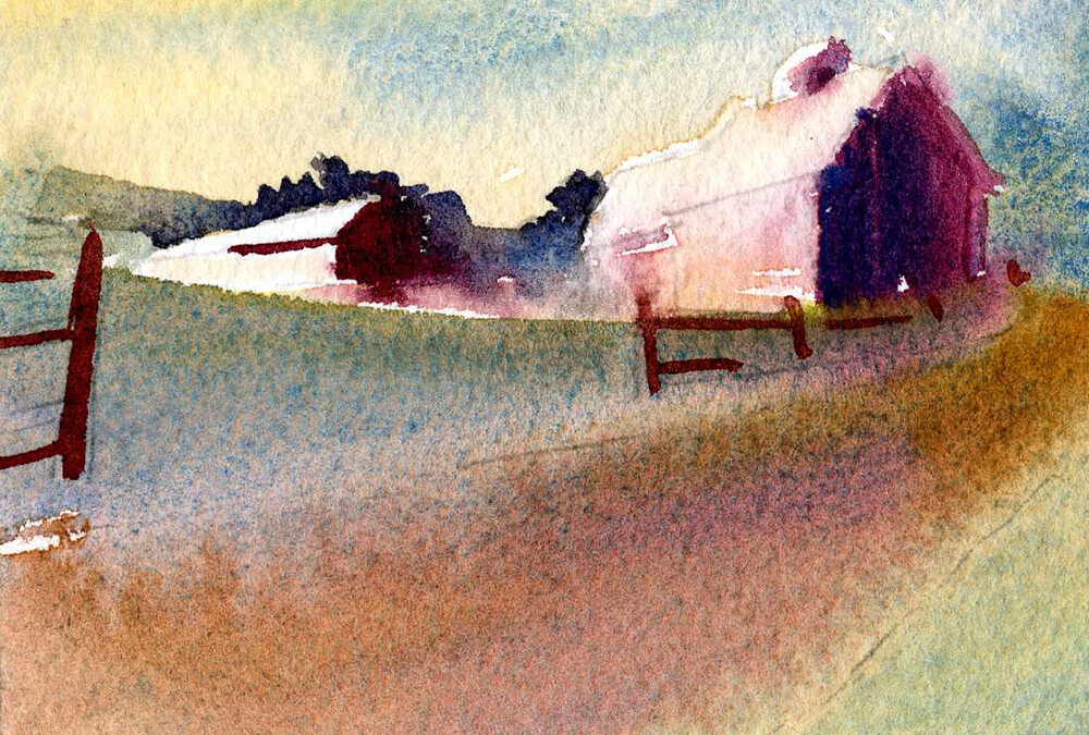 Color Study – Farm In Morning Light