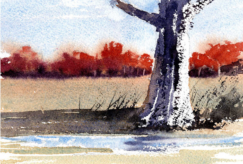 Watercolor Painting Basic Techniques – Drybrush Method and Lifting