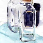 how to paint clear glass watercolor painting lesson