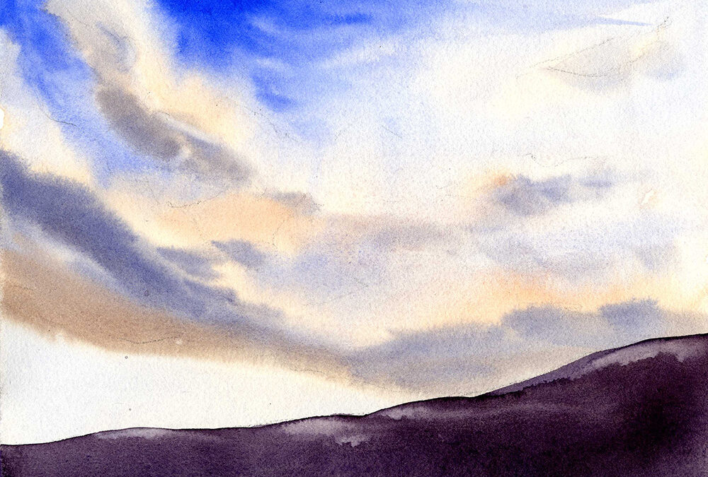 Paint A Late Winter Sky In Watercolor