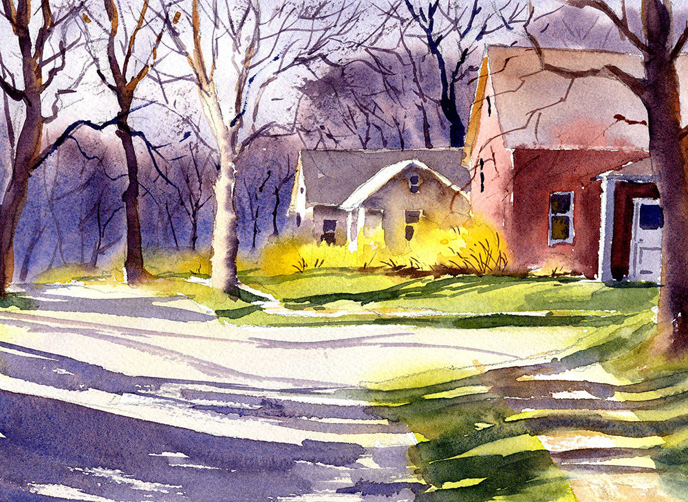 spring landscape painting