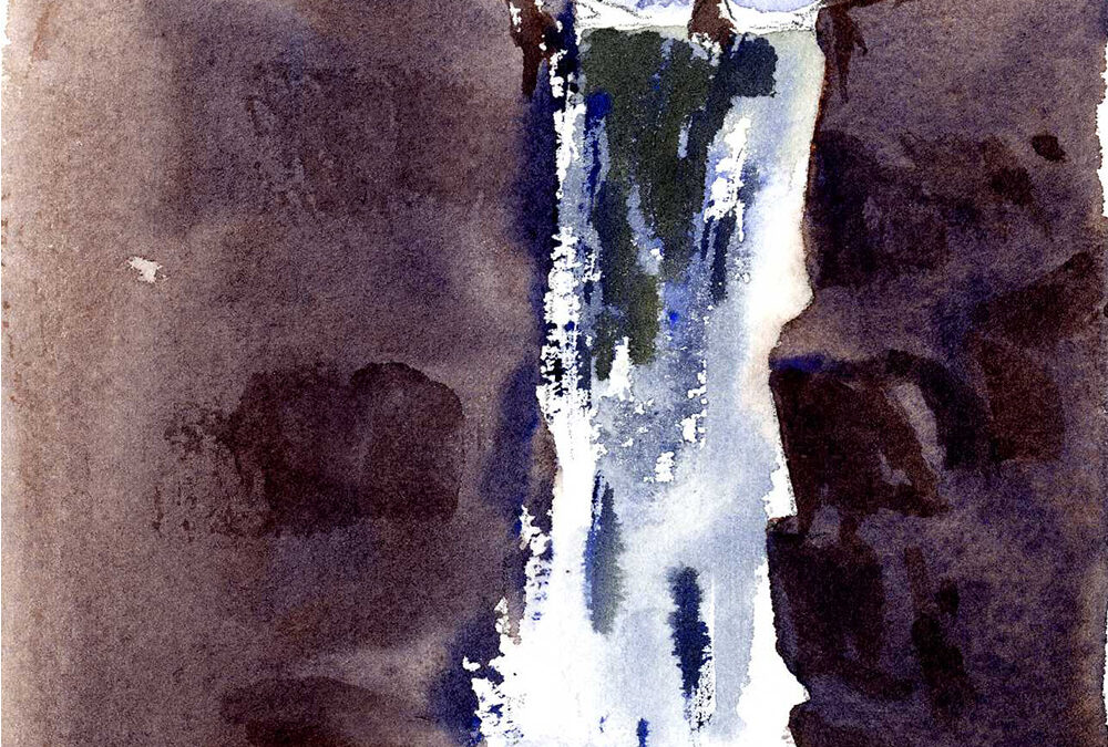 Waterfall Study – Watercolor Painting Lesson