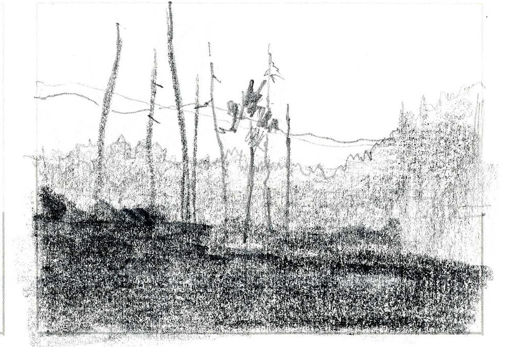 Value Sketch For Aerial Perspective – Haze and Mist In A Landscape Scene