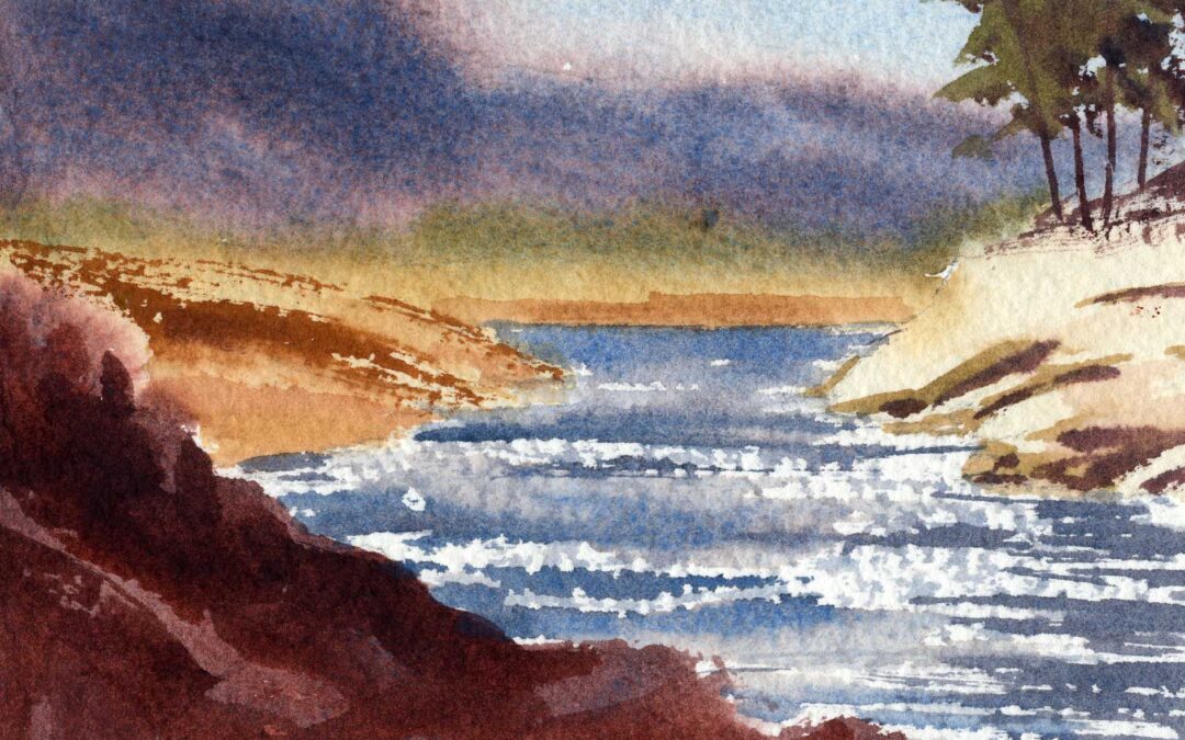 How To Paint Sparkling Water In Watercolor
